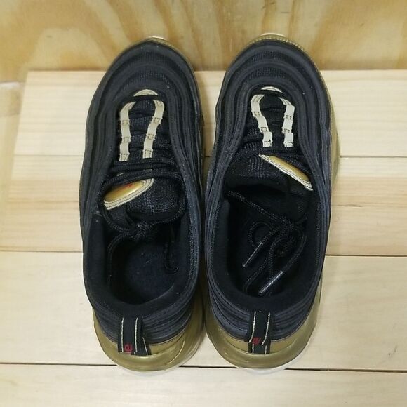 NIKE AIR MAX 97 RARE BLACK VARSITY RED METALLIC GOLD WHITE Mens sz 7.5 Wmn's 9 - Picture 4 of 9